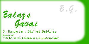 balazs gavai business card